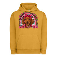 Pigment Peanut Butter dachshund puppy floral rainbow Urban Hoodie - Artiststas