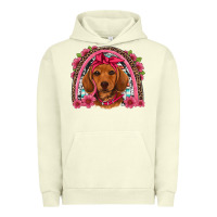 Pigment Pistachio dachshund puppy floral rainbow Urban Hoodie - Artiststas