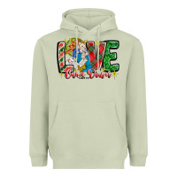 Matcha Love Came Down Heavyweight Hoodie - CowhideDigitalArt