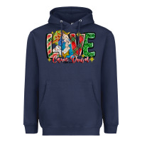 Navy Love Came Down Heavyweight Hoodie - CowhideDigitalArt