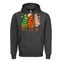 Charcoal Heather Tis' The Season Basketball Christmas Cakes Zipper Hoodie - BundleAndBundleShop