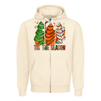 Sandshell Tis' The Season Basketball Christmas Cakes Zipper Hoodie - BundleAndBundleShop