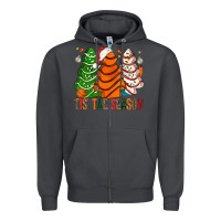 Smoke Tis' The Season Basketball Christmas Cakes Zipper Hoodie - BundleAndBundleShop