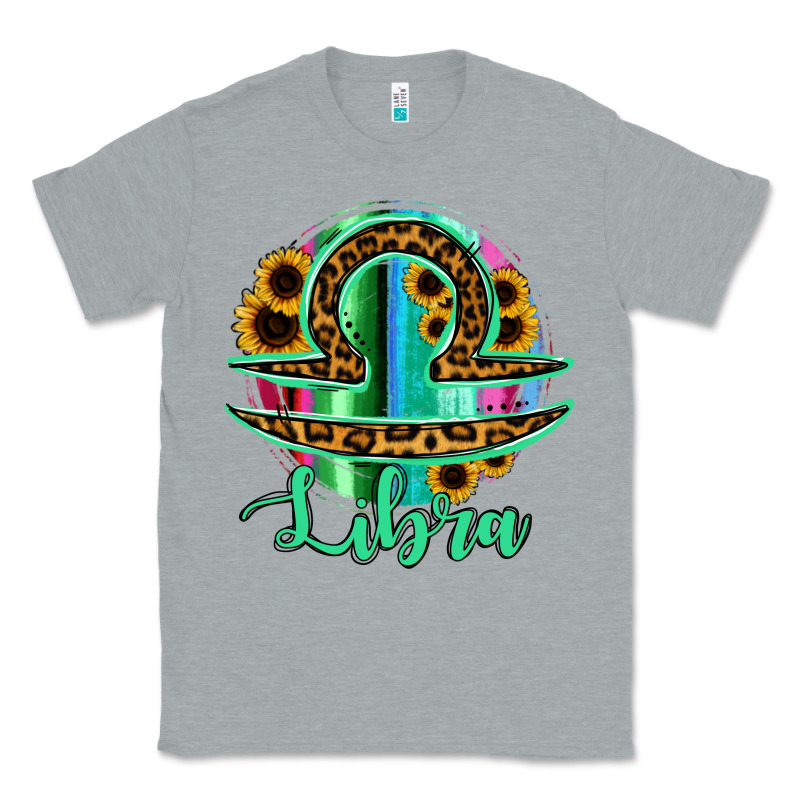 Libra Zodiac Sign Sunflower Leopard Serape Classic Tee by RanaPortraitStore | Teevron