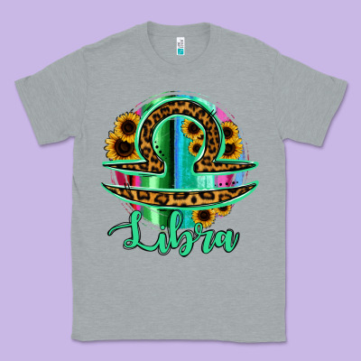 Libra Zodiac Sign Sunflower Leopard Serape Classic Tee Designed By Ranaportraitstore