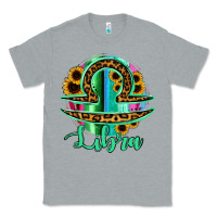 Heather Grey Libra Zodiac Sign Sunflower Leopard Serape Classic Tee - RanaPortraitStore