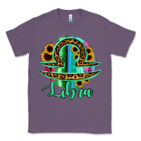 Lavender Libra Zodiac Sign Sunflower Leopard Serape Classic Tee - RanaPortraitStore