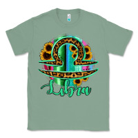 Sage Libra Zodiac Sign Sunflower Leopard Serape Classic Tee - RanaPortraitStore
