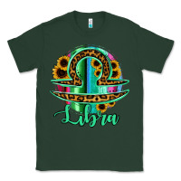 Sports Green Libra Zodiac Sign Sunflower Leopard Serape Classic Tee - RanaPortraitStore