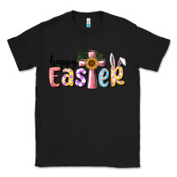 Black Happy Easter With Cross Classic Tee - RanaPortraitStore