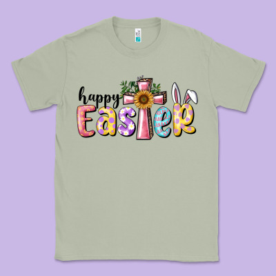 Happy Easter With Cross Classic Tee Designed By Ranaportraitstore