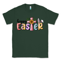 Sports Green Happy Easter With Cross Classic Tee - RanaPortraitStore