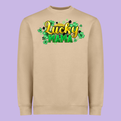 Lucky Mama St Patricks Heavyweight Sweatshirt Designed By Howdyjamesfarm