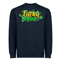 Navy lucky mama st patricks Heavyweight Sweatshirt - HowdyJamesFarm