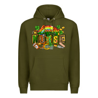 Army Green lucky nurse  St. Patricks Day Premium Hoodie - FaDigitalArtStudio