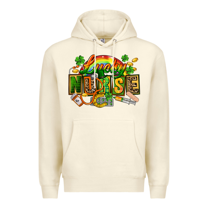 Lucky Nurse  St. Patricks Day Premium Hoodie by FaDigitalArtStudio | Teevron