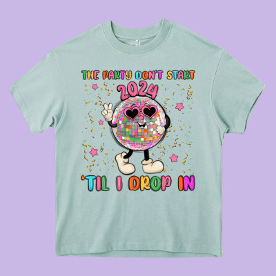 The Party Don T Start Til I Drop In Heavy Core Tee Designed By Maliassmallbusiness