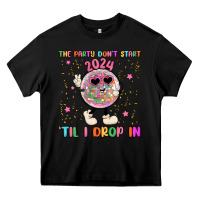 Black the party don t start til i drop in Heavy Core Tee - MaliasSmallBusiness