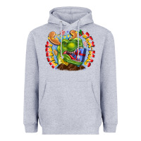 Heather Grey Merry Rexmas Heavyweight Hoodie - CowhideDigitalArt