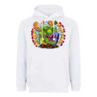 White Merry Rexmas Heavyweight Hoodie - CowhideDigitalArt