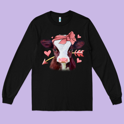 Valentines Day Baby Calf Long Sleeve Tee Designed By Jasminsmagicworld