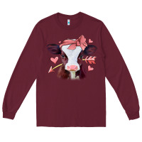 Burgundy valentines day baby calf Long Sleeve Tee - Jasminsmagicworld