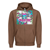 Chestnut Mom Is A Fighter Tumbler Zipper Hoodie - BundleAndBundleShop