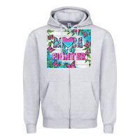 Heather Grey Mom Is A Fighter Tumbler Zipper Hoodie - BundleAndBundleShop