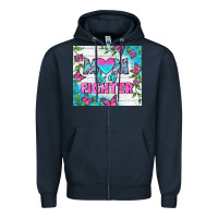 Navy Mom Is A Fighter Tumbler Zipper Hoodie - BundleAndBundleShop