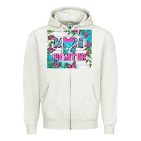 Oatmeal Heather Mom Is A Fighter Tumbler Zipper Hoodie - BundleAndBundleShop