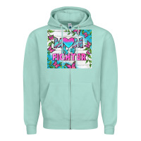 Seafoam Mom Is A Fighter Tumbler Zipper Hoodie - BundleAndBundleShop