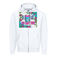White Mom Is A Fighter Tumbler Zipper Hoodie - BundleAndBundleShop