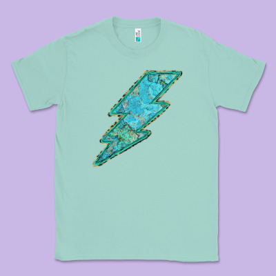 Turquoise Lightning Classic Tee Designed By Bettercallsaul