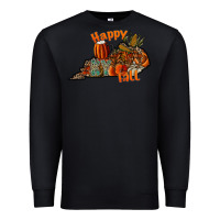 Black happy fall Premium Sweatshirt - CowhideDigitalArt