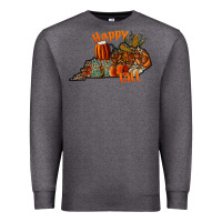 Charcoal Heather happy fall Premium Sweatshirt - CowhideDigitalArt
