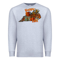 Heather Grey happy fall Premium Sweatshirt - CowhideDigitalArt