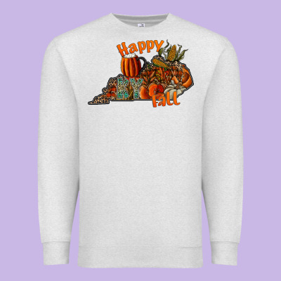 Happy Fall Premium Sweatshirt Designed By Cowhidedigitalart