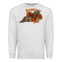 Oatmeal Heather happy fall Premium Sweatshirt - CowhideDigitalArt