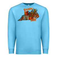 Ocean Blue happy fall Premium Sweatshirt - CowhideDigitalArt