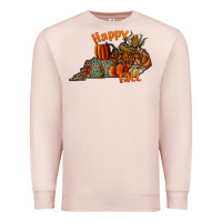 Pale Pink happy fall Premium Sweatshirt - CowhideDigitalArt