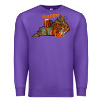 Purple happy fall Premium Sweatshirt - CowhideDigitalArt