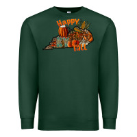 Sports Green happy fall Premium Sweatshirt - CowhideDigitalArt