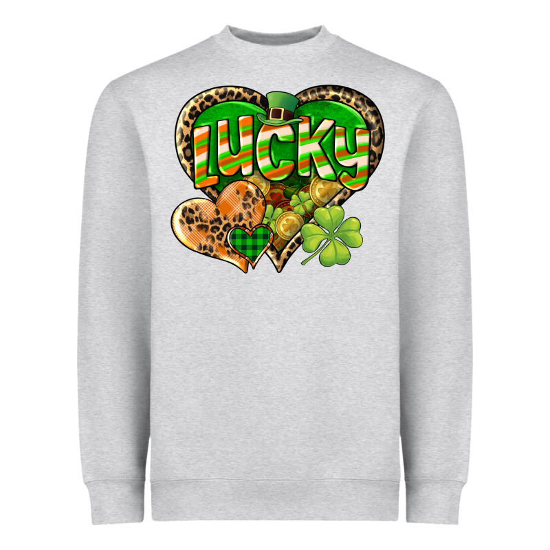 Lucky Heart St. Patrick's Day Heavyweight Sweatshirt by CowGirlArtShop | Teevron