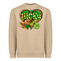 Mushroom Lucky heart St. Patrick's Day Heavyweight Sweatshirt - CowGirlArtShop