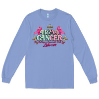 Colony Blue Heal Cancer Luke 1:37 cross Cancer Awareness Long Sleeve Tee - HowdyJamesFarm