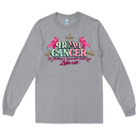 Heather Grey Heal Cancer Luke 1:37 cross Cancer Awareness Long Sleeve Tee - HowdyJamesFarm
