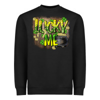 Black lucky me st. patricks day Heavyweight Sweatshirt - HowdyJamesFarm