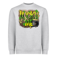 Heather Grey lucky me st. patricks day Heavyweight Sweatshirt - HowdyJamesFarm