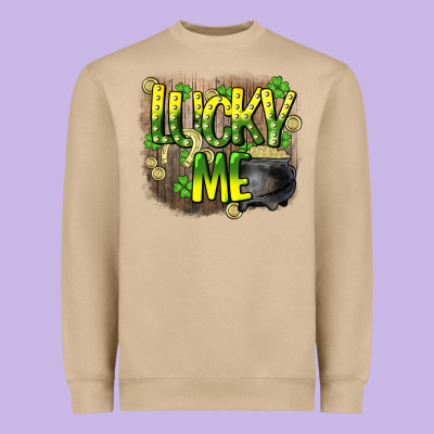 Lucky Me St. Patricks Day Heavyweight Sweatshirt Designed By Howdyjamesfarm