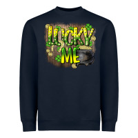 Navy lucky me st. patricks day Heavyweight Sweatshirt - HowdyJamesFarm